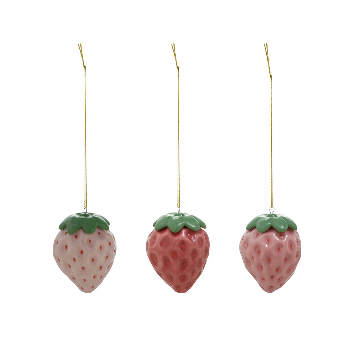 Ceramic Strawberry Ornament