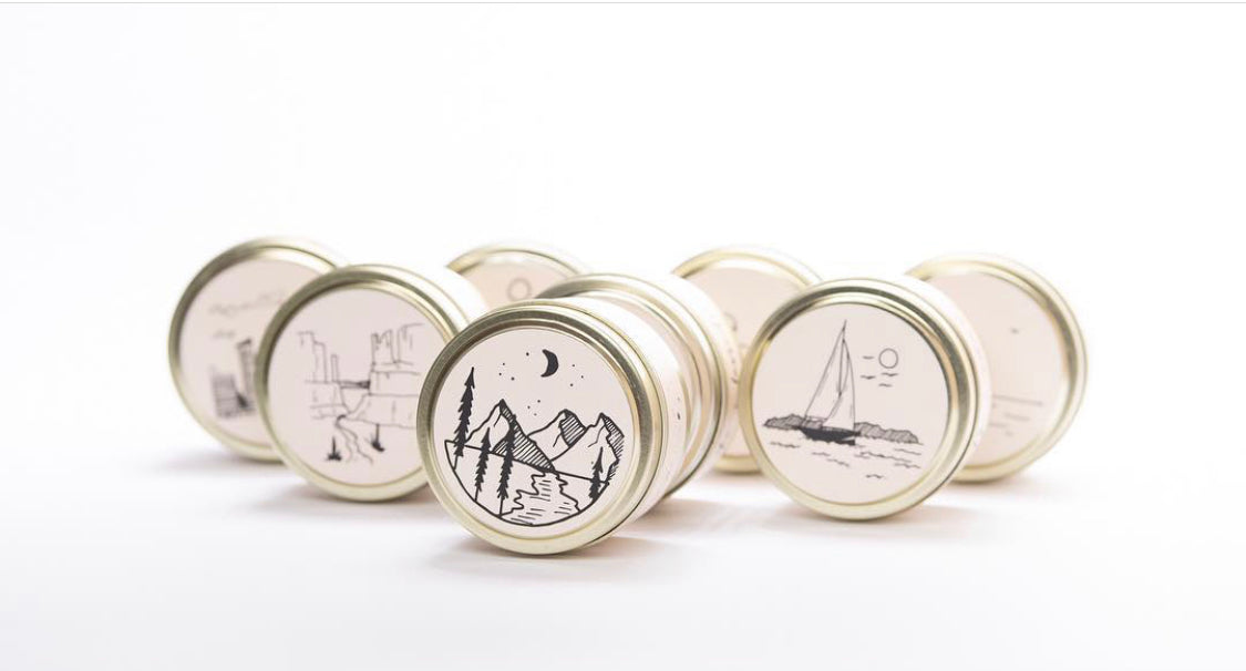 Golden Landscape Tin Candle - Clothe Boutique
