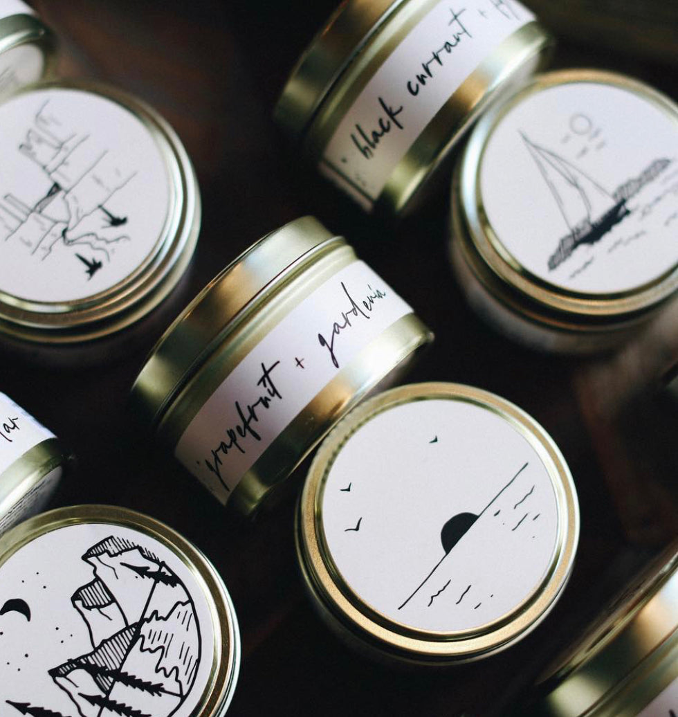 Golden Landscape Tin Candle - Clothe Boutique