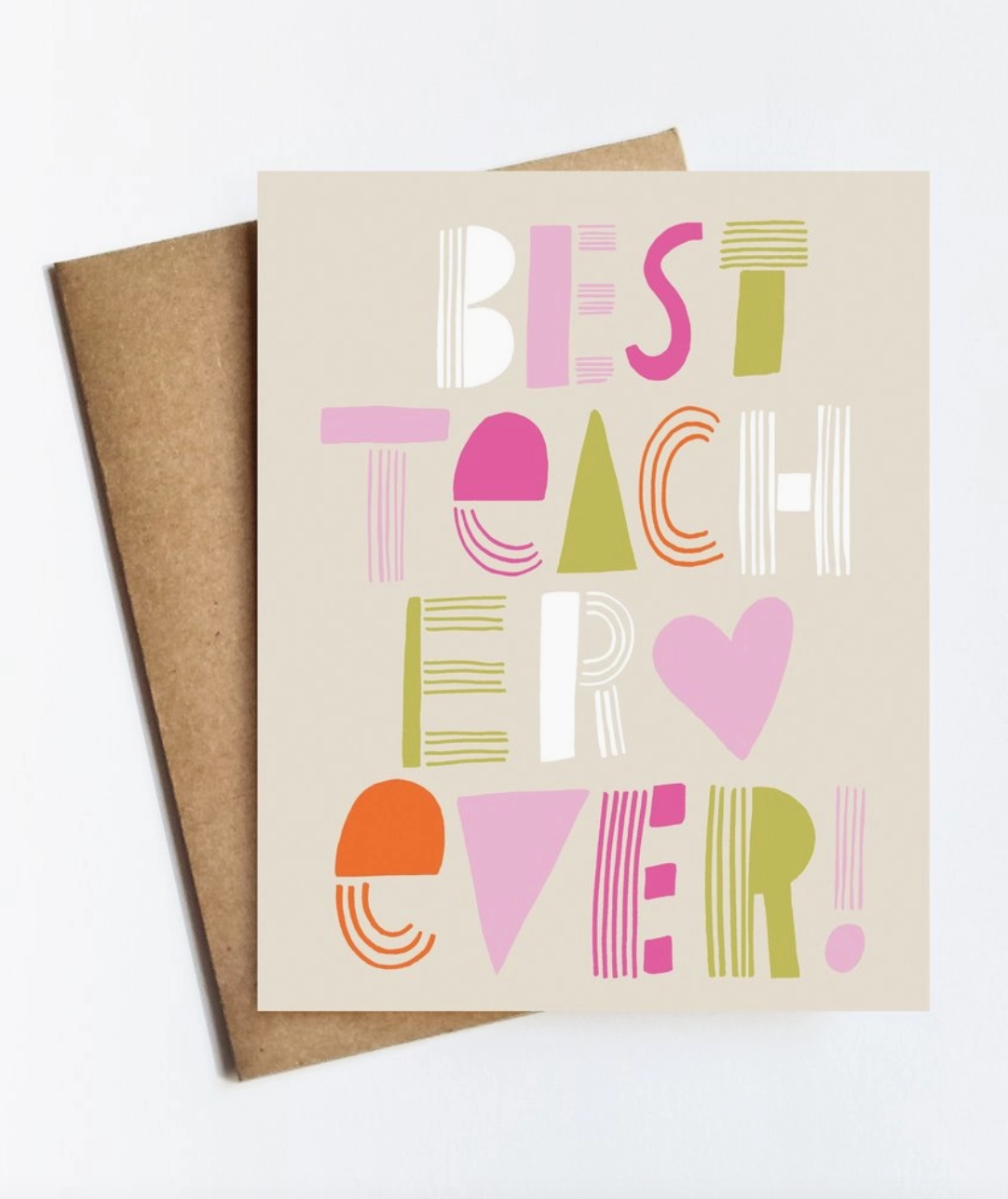 Best Teacher Ever Card - Clothe Boutique