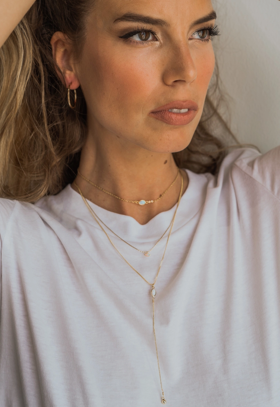 Opal Lariat Necklace - Clothe Boutique