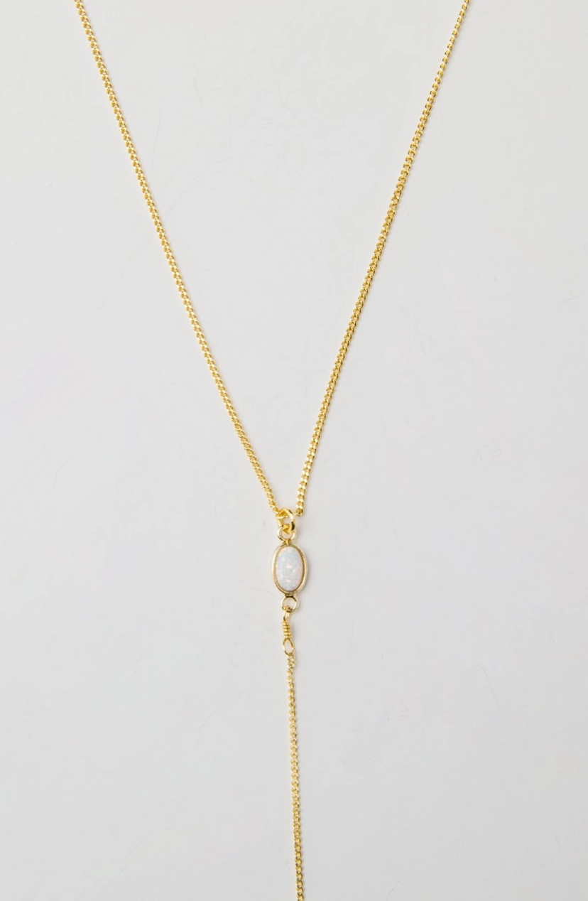 Opal Lariat Necklace - Clothe Boutique