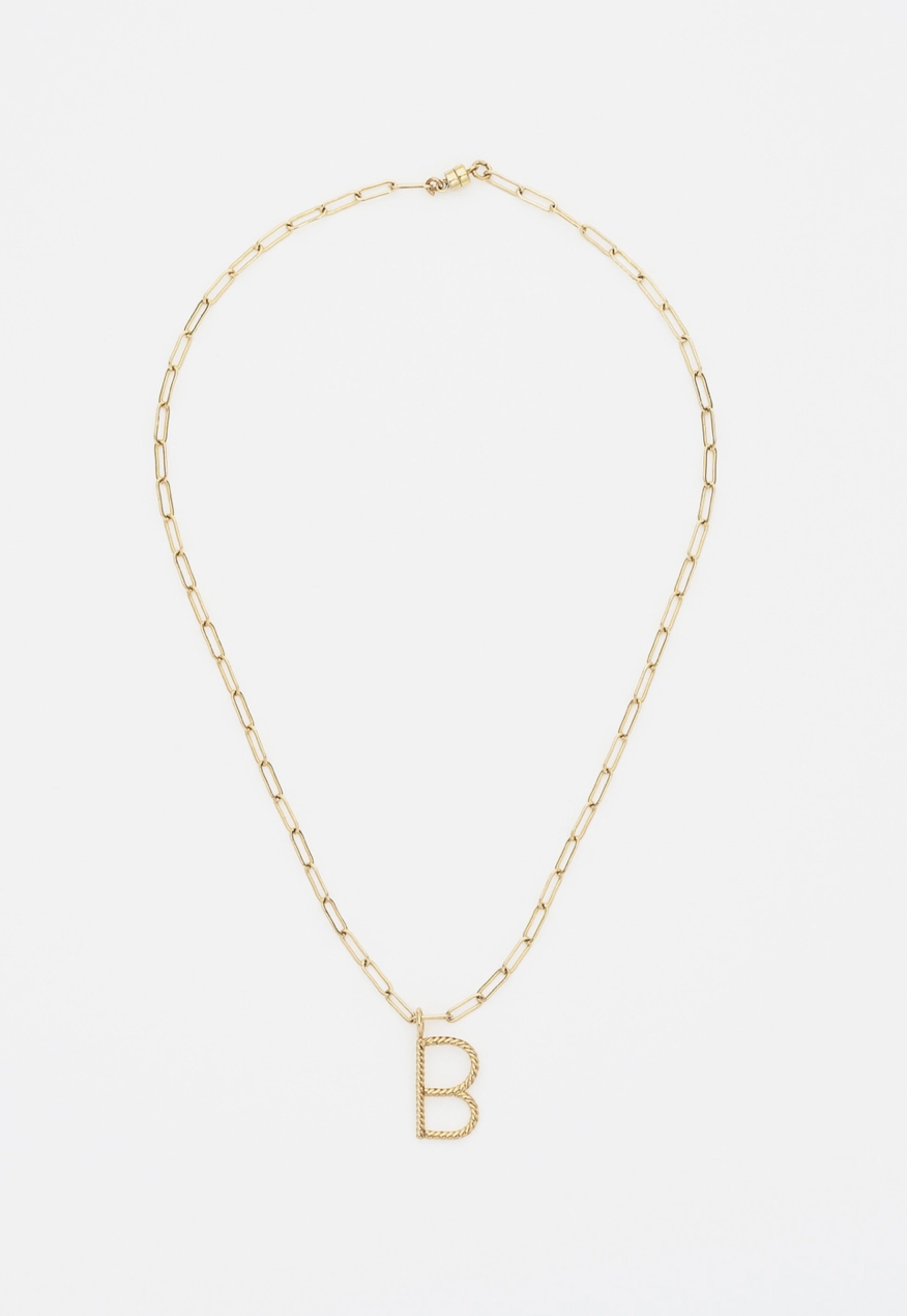 Aspen Initial Paperclip Necklace - Clothe Boutique