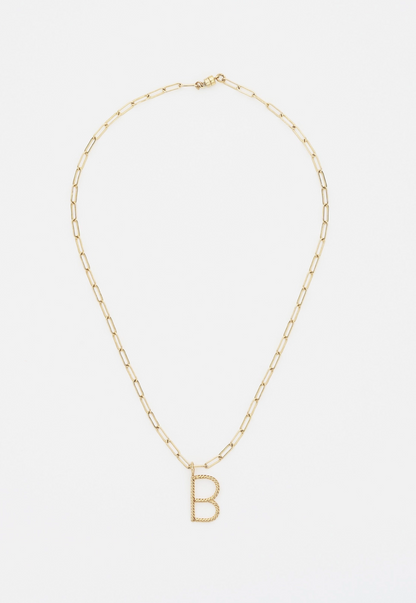 Aspen Initial Paperclip Necklace - Clothe Boutique