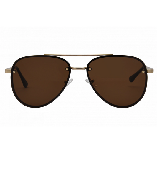 River iSea Sunglasses - Gold/Brown - Clothe Boutique