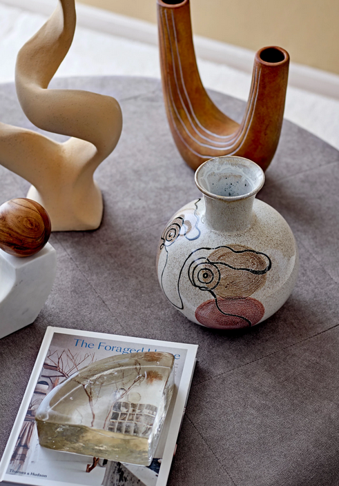 Face Stoneware Vase