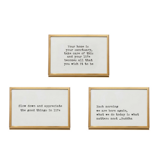 Matte Gold Glass Frame - Clothe Boutique