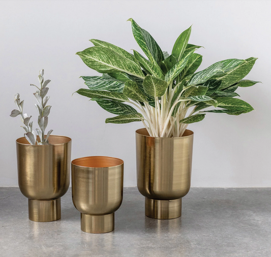 Gold Metal Planter Small - Clothe Boutique