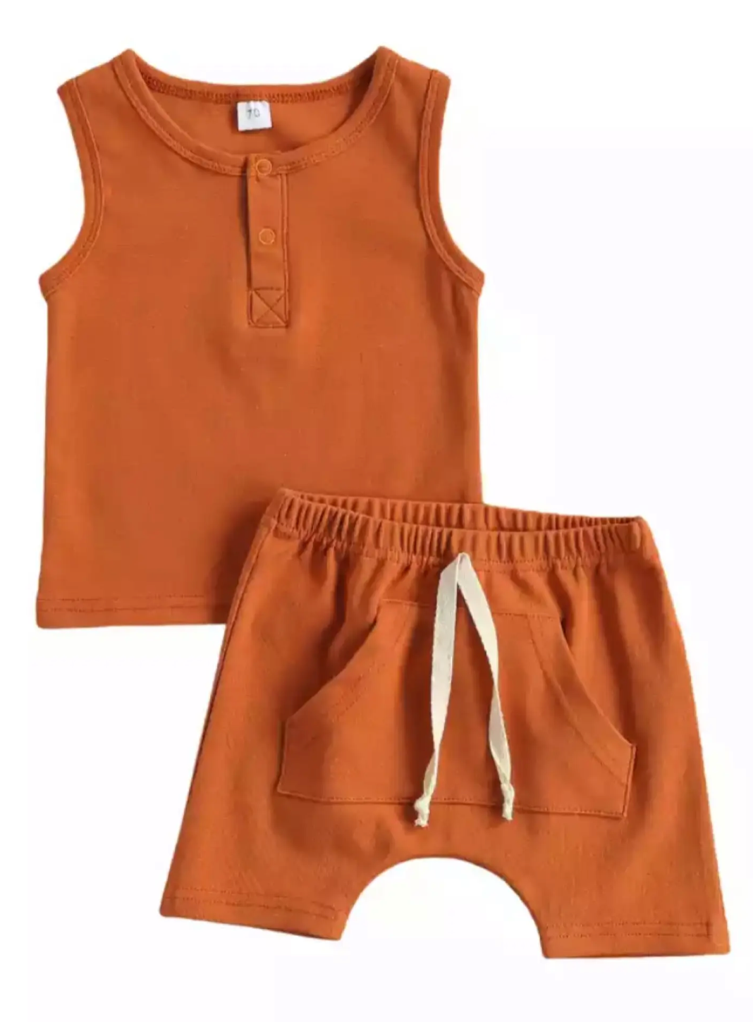Orange Lounger Tank + Shorts - Clothe Boutique