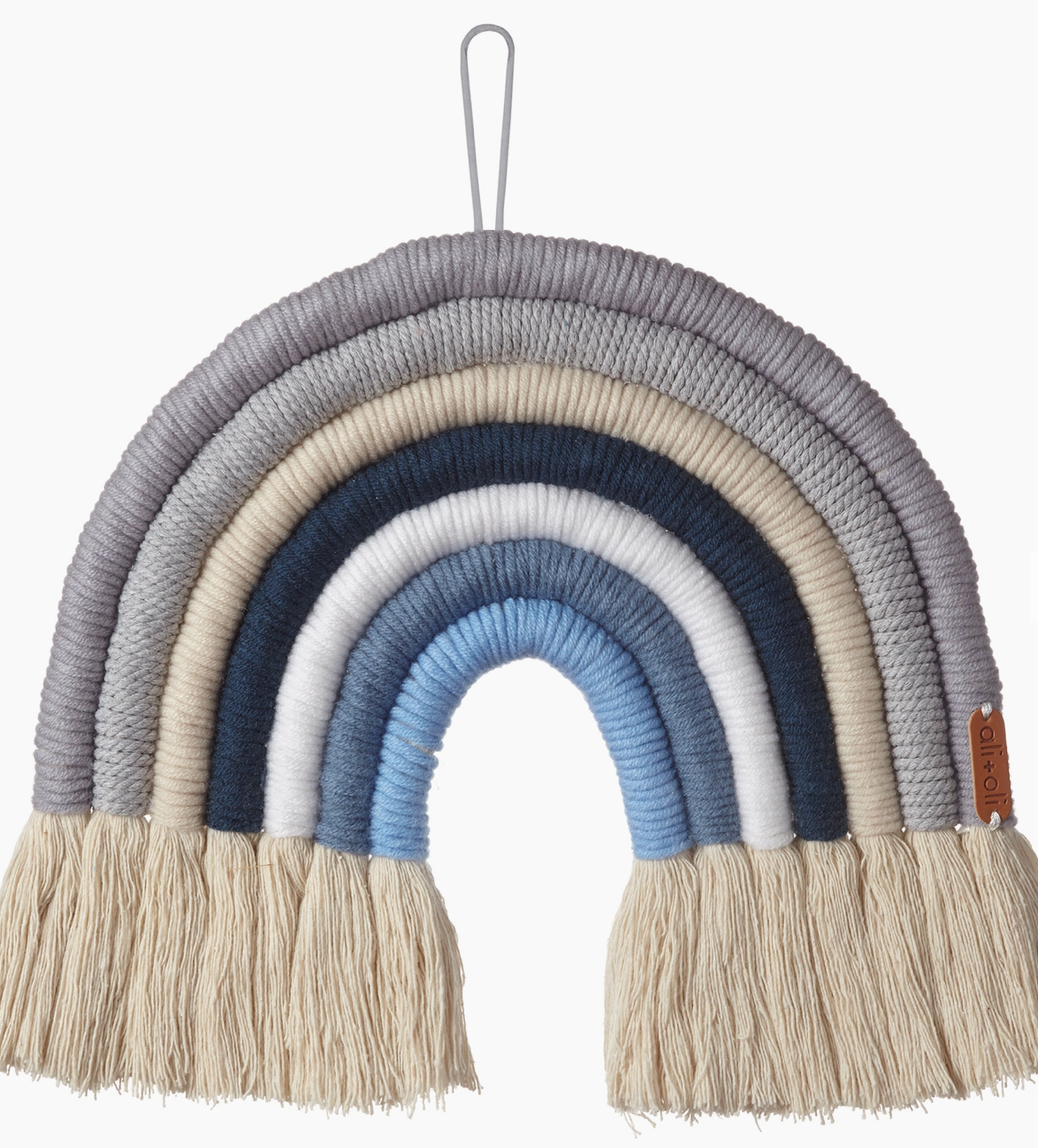 Blue Macrame Nursery Decor