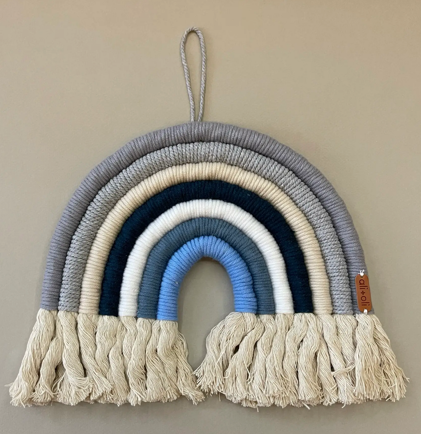 Blue Macrame Nursery Decor