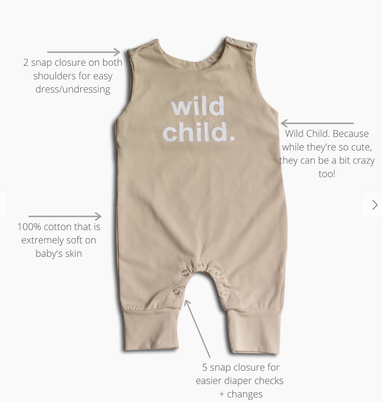 Wild Child Snap Romper - Clothe Boutique