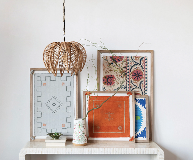 Boho Tapestry Wood Frame