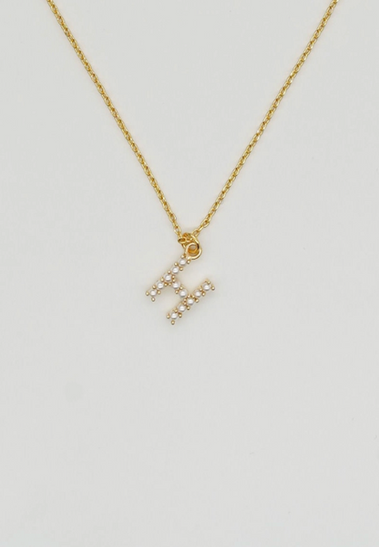 Dainty Love Pearl Initial Necklaces