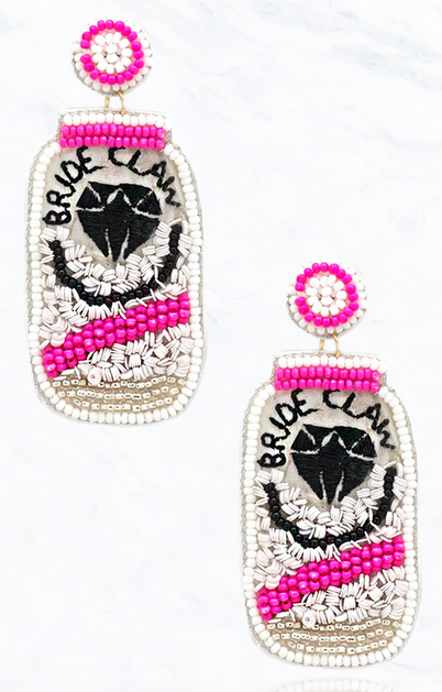 Bride Claw Earrings Pink - Clothe Boutique