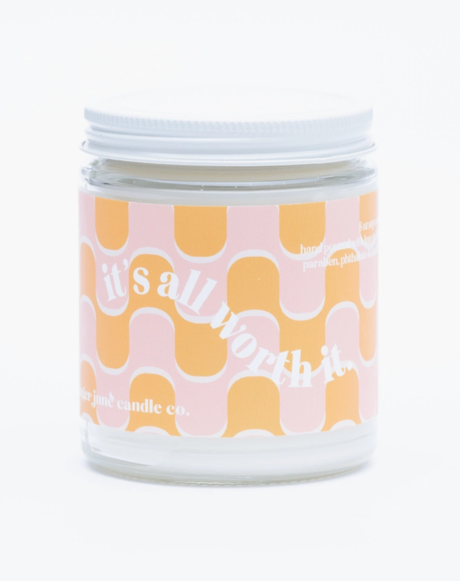 All Worth It Throwback Candle - Clothe Boutique