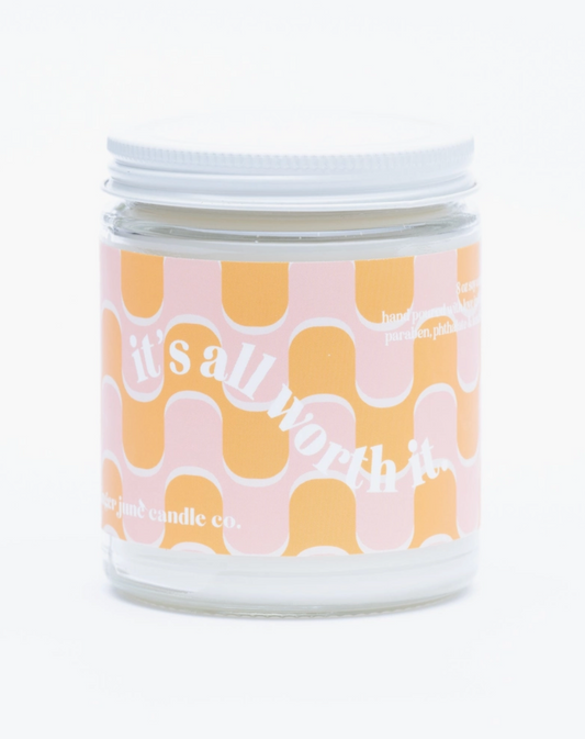 All Worth It Throwback Candle - Clothe Boutique