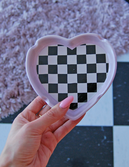 Checkerboard Heart Tray
