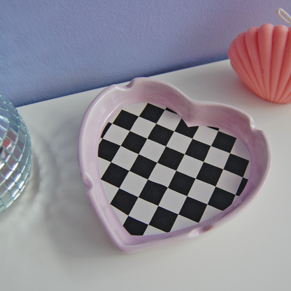 Checkerboard Heart Tray