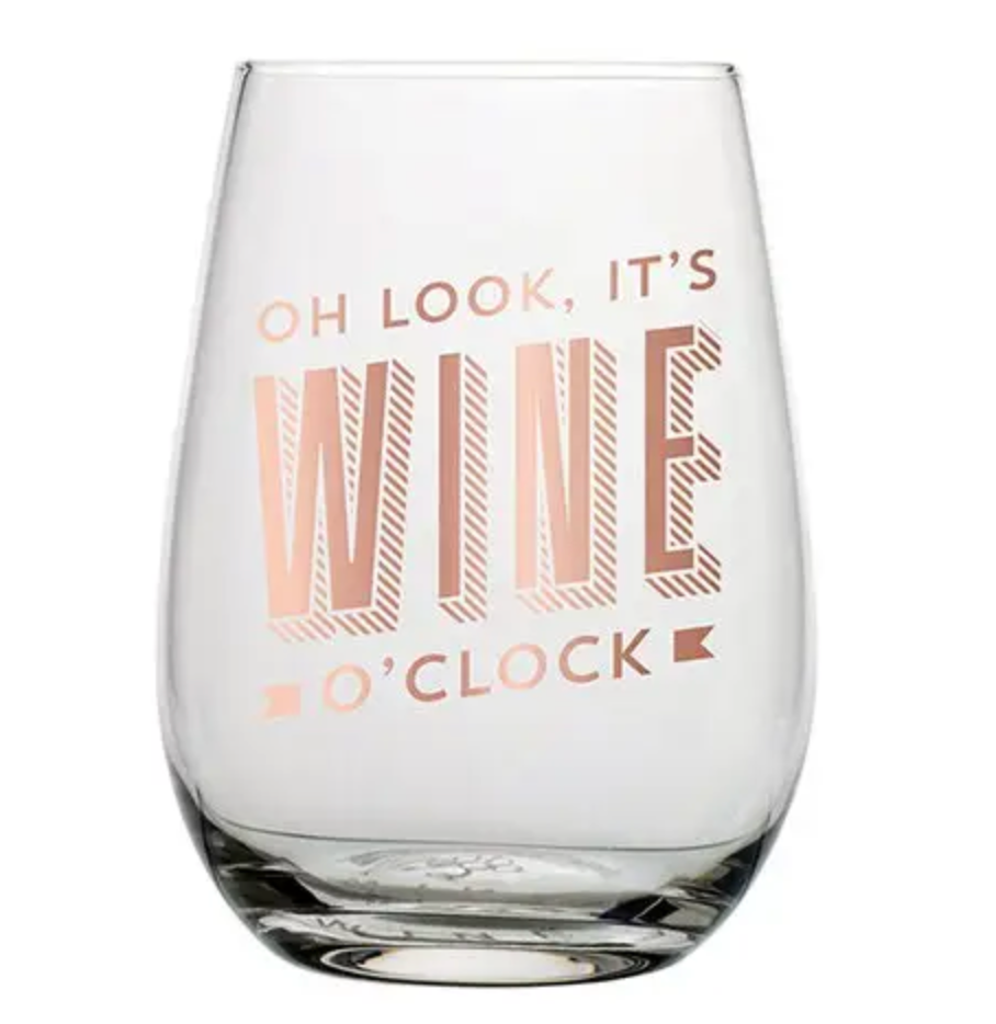Wine O'Clock Glass