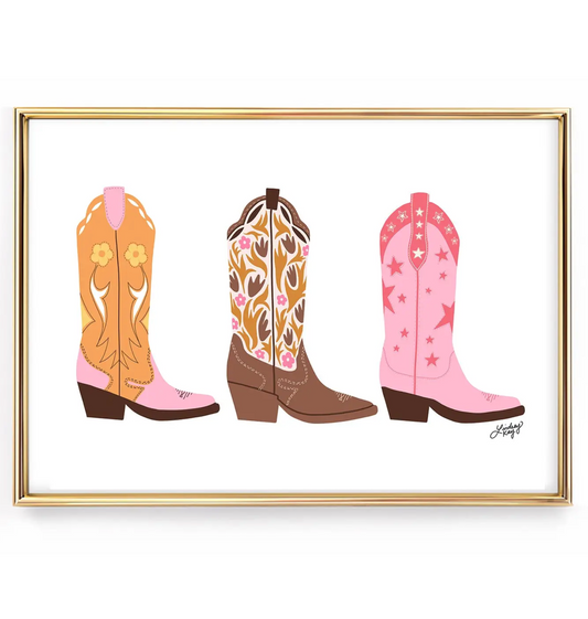 Cowboy Boots Art Print