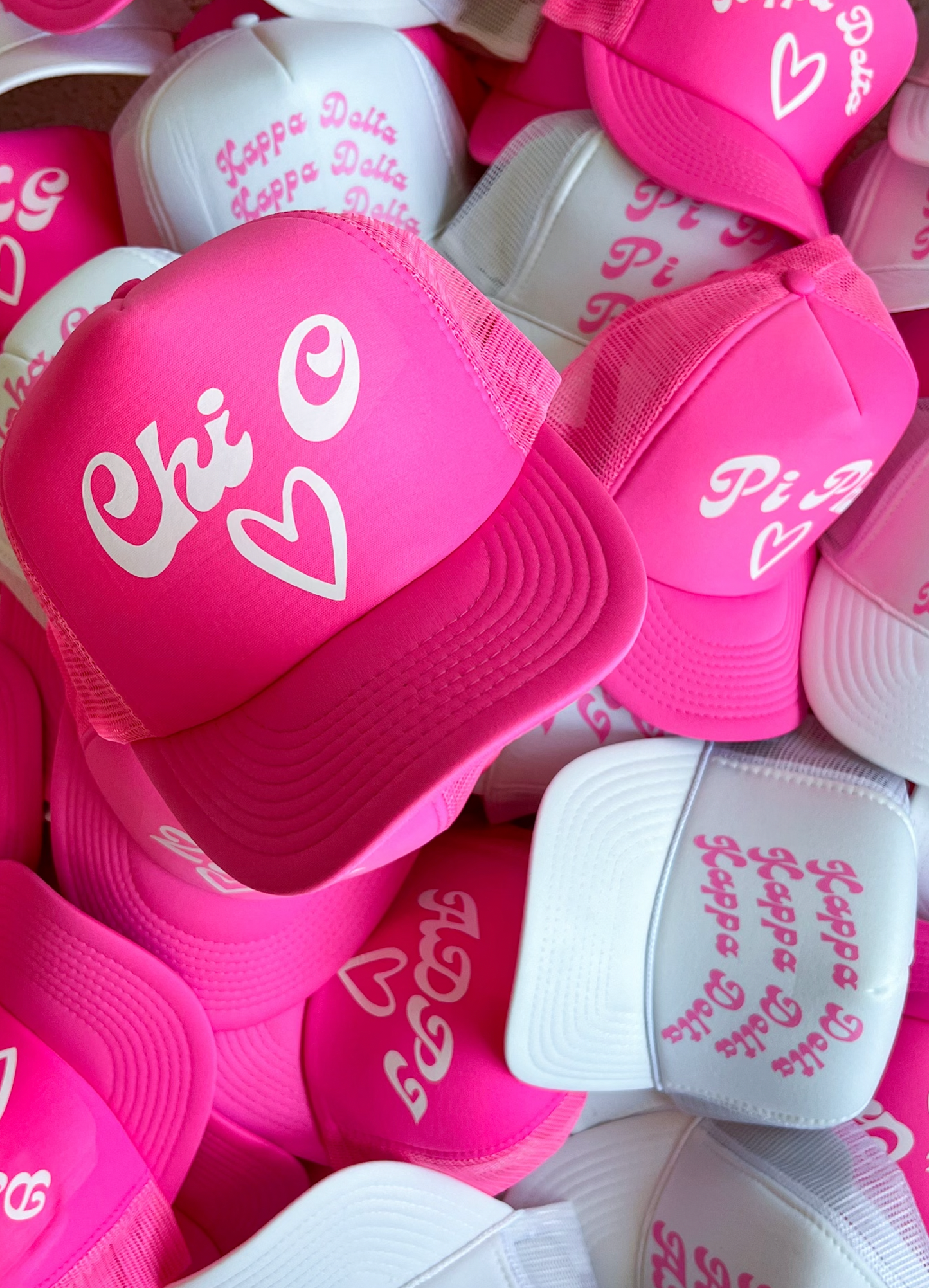 Pink Sorority Trucker Hat - AOP