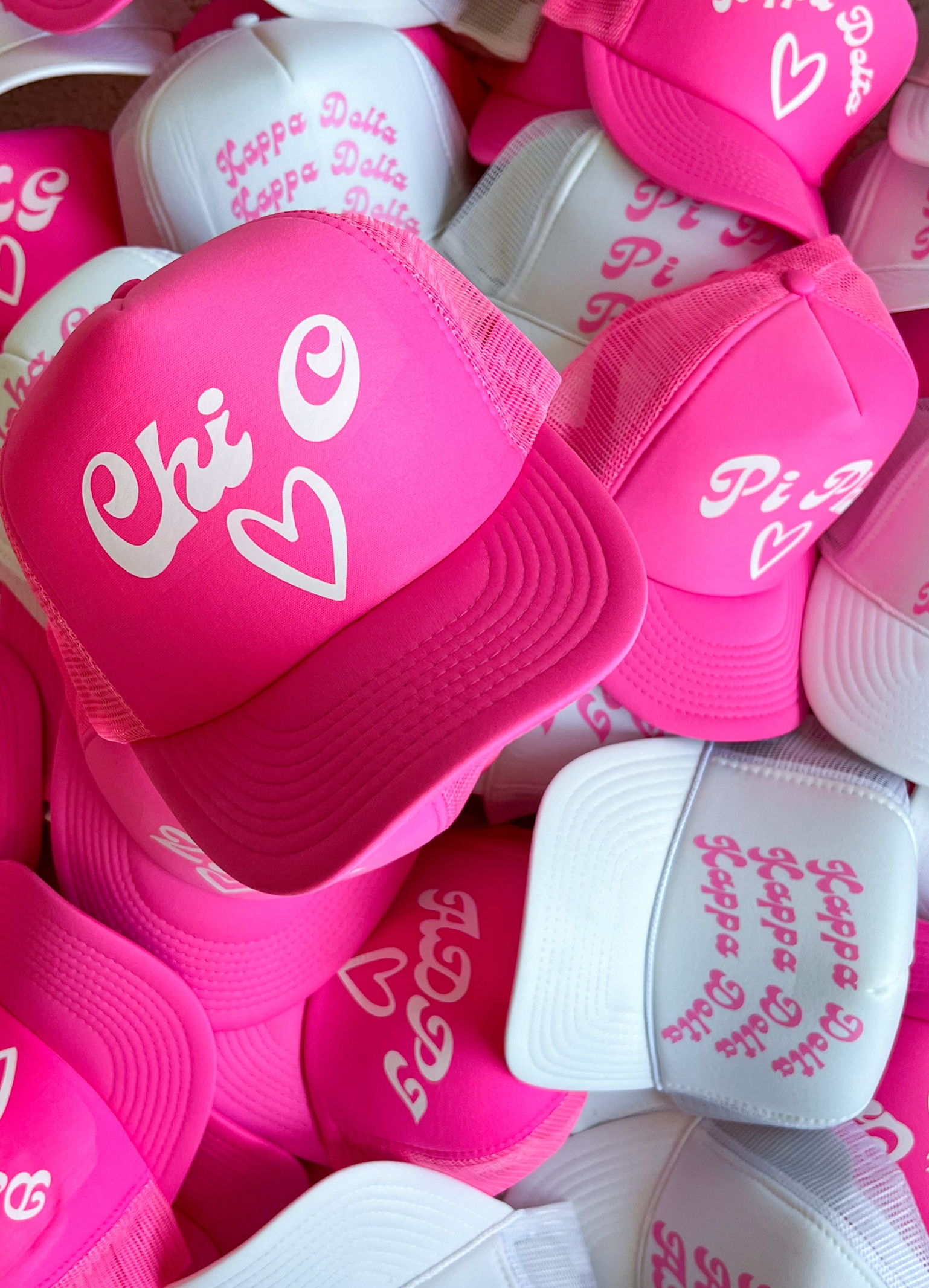 Pink Sorority Trucker Hat - AOP - Clothe Boutique