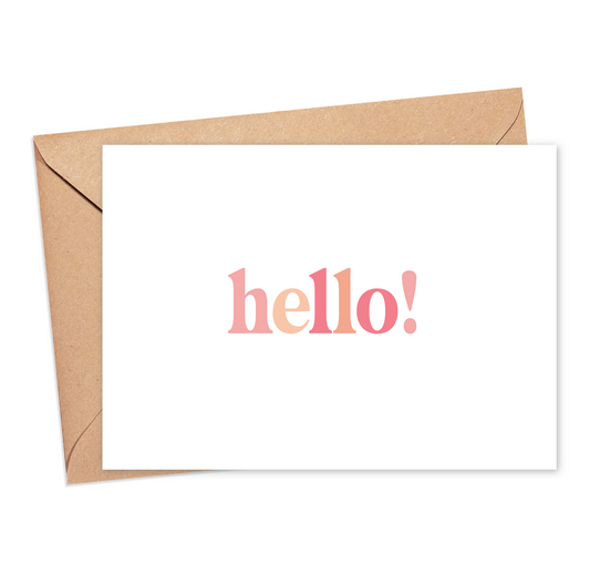 Hello Greeting Card