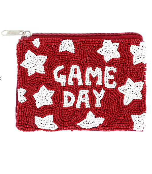 Game Day Star Coin Purse Burgundy - Clothe Boutique