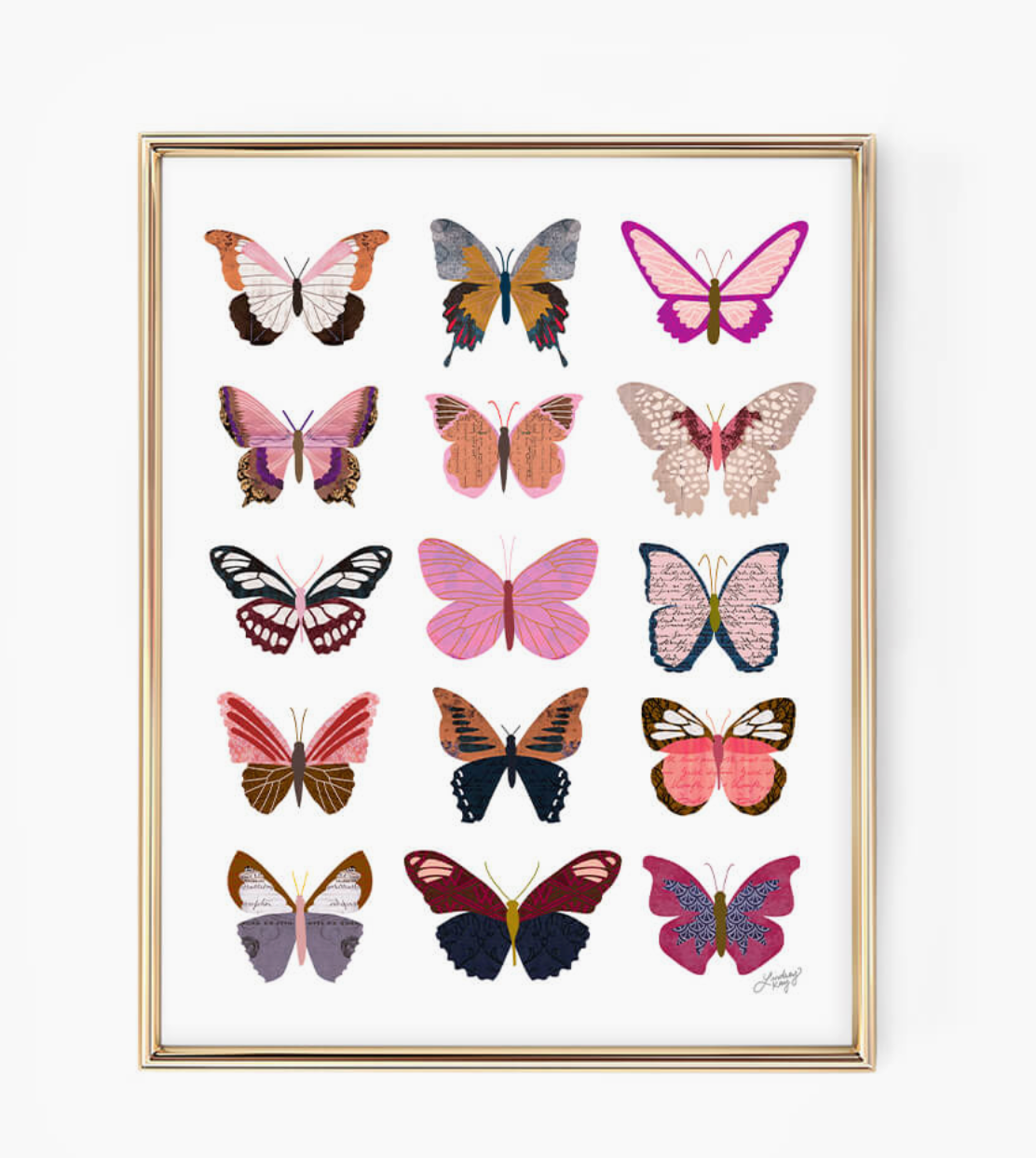 Pink Butterflies Art Print
