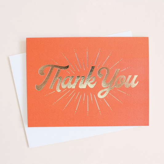 Thank You Gold Foil Card - Clothe Boutique