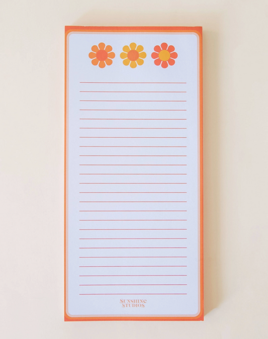 Three Flowers Notepad