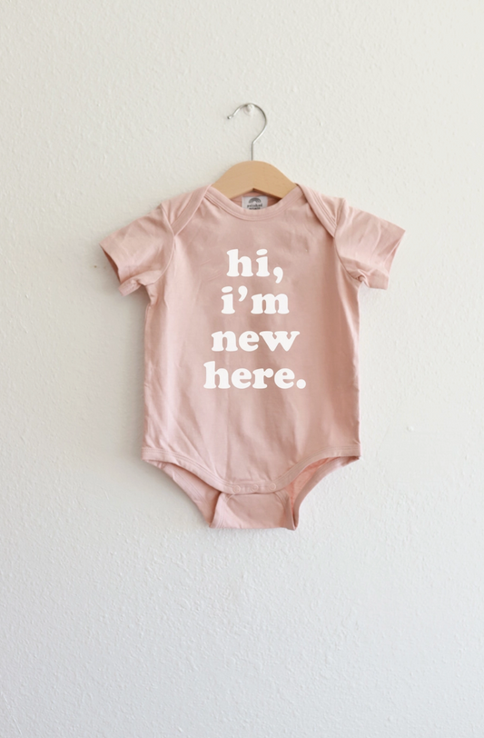 New Here Onesie Pink - Clothe Boutique