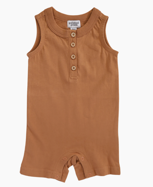 Toasted Nut Shorty Romper - Clothe Boutique