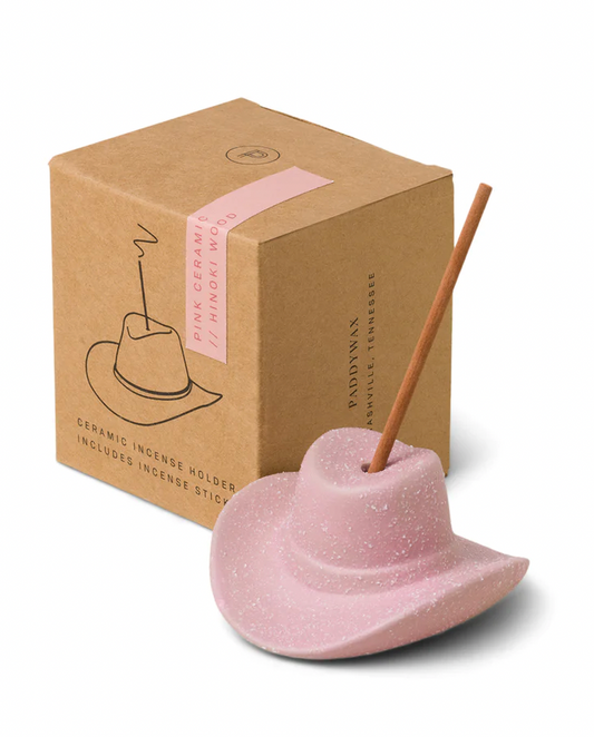 Cowboy Hat Incense Holder Pink - Clothe Boutique