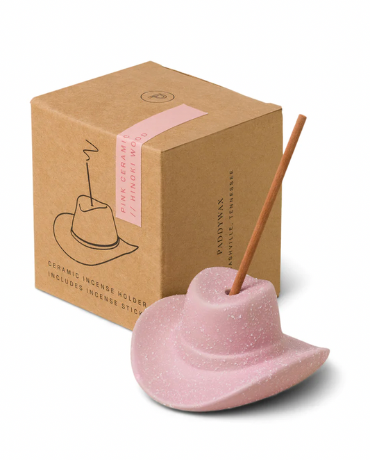 Cowboy Hat Incense Holder Pink