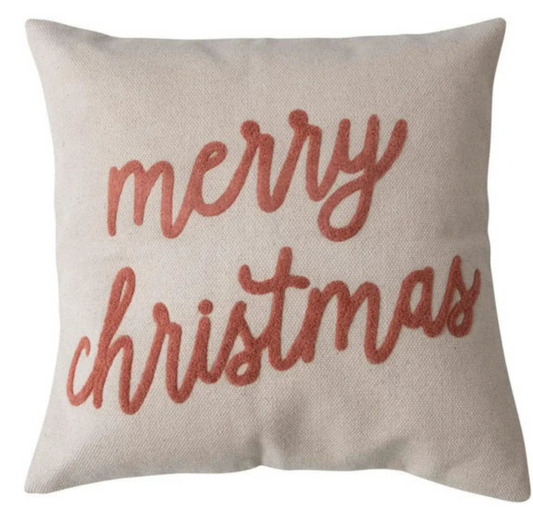 Merry Christmas Large Pillow