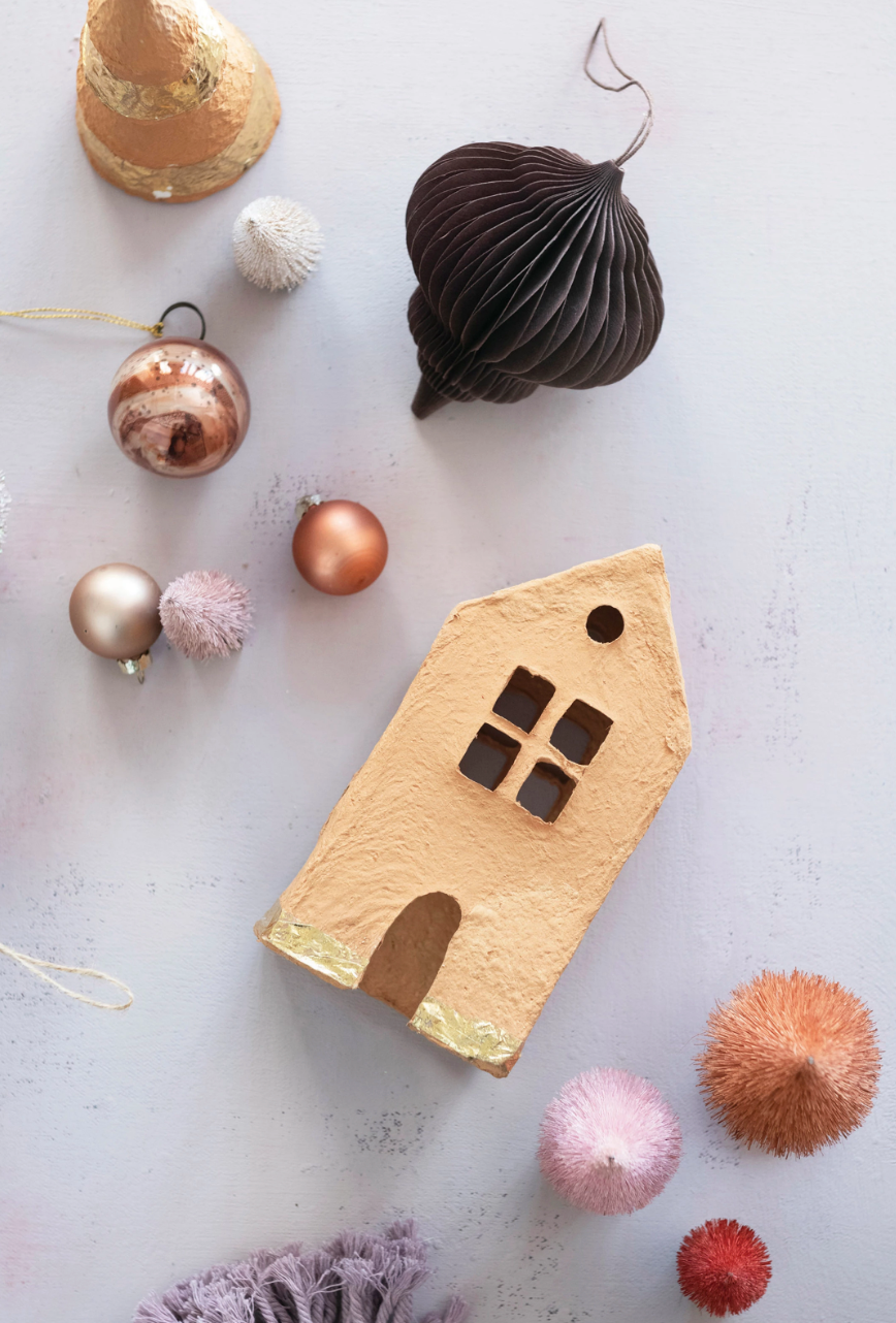 Gold Foil Paper House Medium - Clothe Boutique
