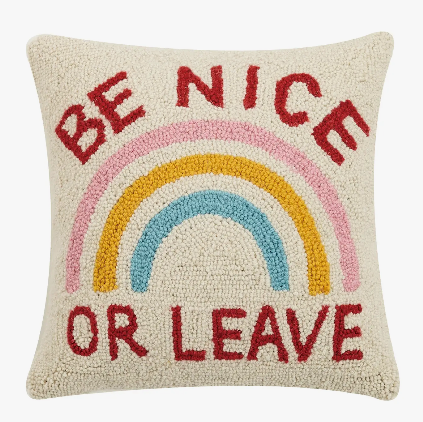 Be Nice or Leave Hook Pillow