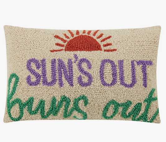 Suns Out Buns Out Hook Pillow