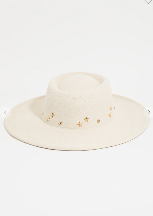 Star Studded Hat Ivory