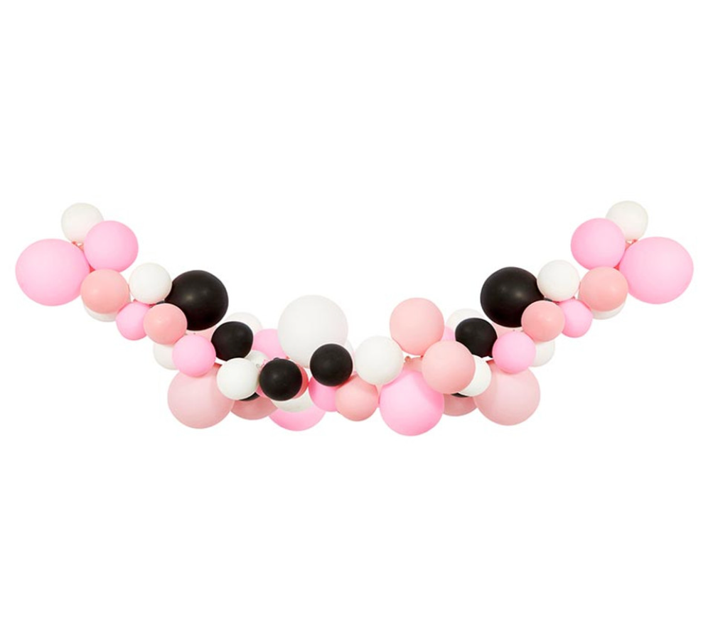 Balloon Arch - Black,Pink, & White