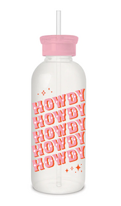 Howdy Partner Glass Water Bottle