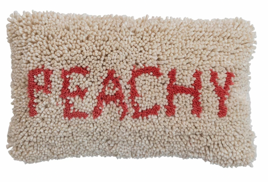 Peachy Shaggy Hook Pillow