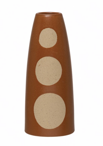 Stoneware Circles Vase