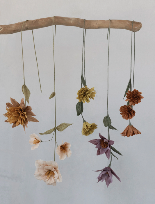 Paper Flower Stem Orange