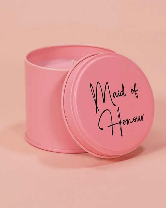 Maid of Honor Pink Tin Candle