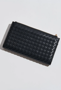 Thalia Woven Wallet Black