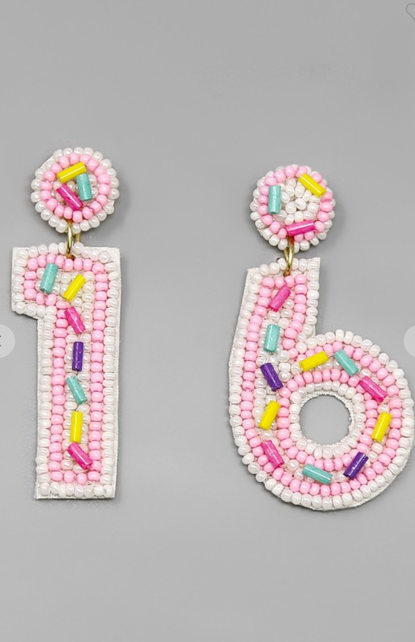 16 Birthday Earrings