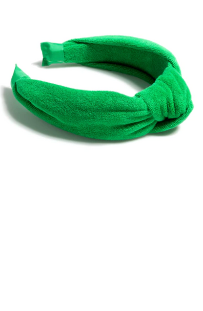 Terry Cloth Headband Green